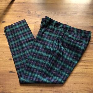 Like new Talbots plaid Chatham ankle side zip pants Size 12
